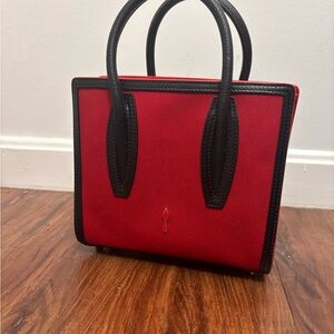 Christian Louboutin Red and Black Tote